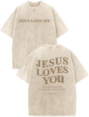 Amazon.com: Jesus Loves You We Love Each Other (on Back) T-Shirt